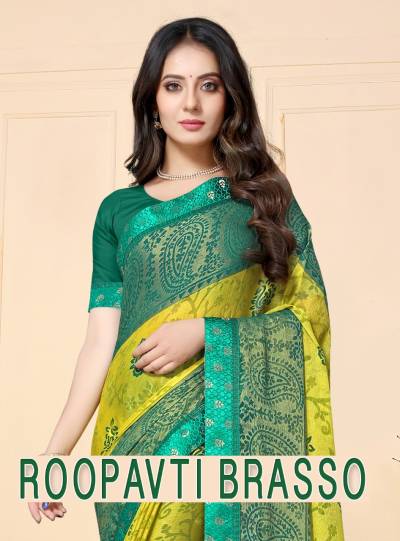 MINTORSI ROOPVATI BRASSO ALL HIT DESIGNS  BRASSO SAREE WHOLESALER IN SURAT